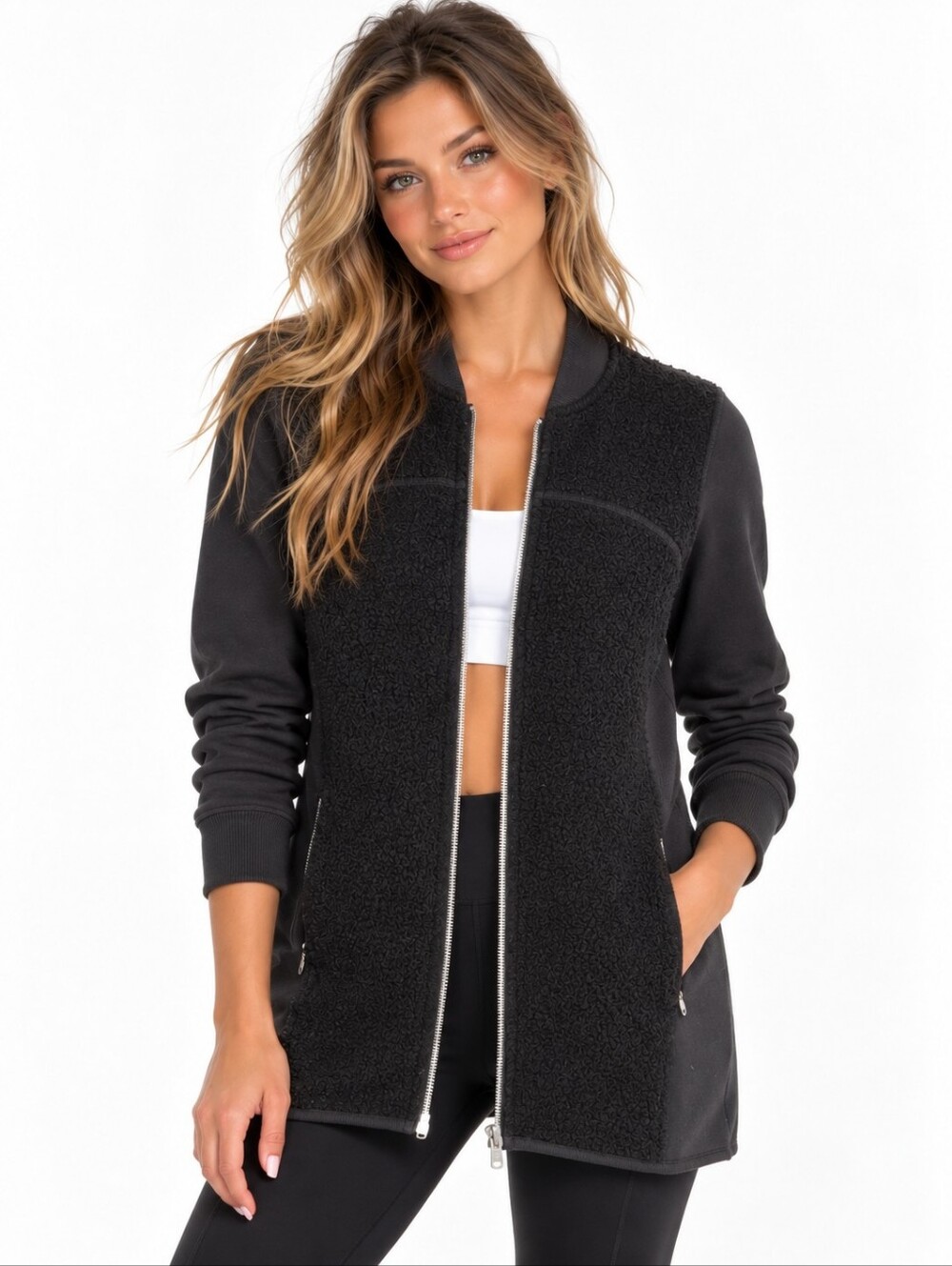 Lululemon Stand Out Sherpa Jacket Black Size 4 W4AKOS